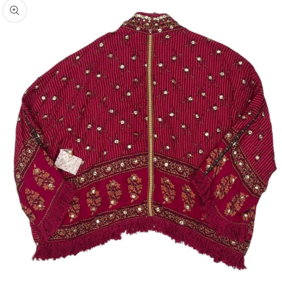 Embellished nwt ray of light sequin embroidered free people kimono L $240 fall - Picture 6 of 6